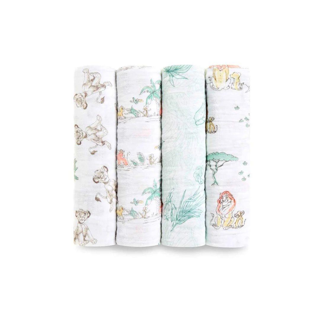 draaipunt Keer terug legaal Aden & Anais Swaddles The Lion King - 4-pack 120 x 120 cm - The Little Ones