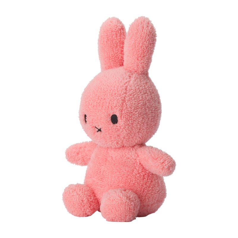 smeren salami Heerlijk Nijntje Miffy sitting terry 23 cm - pink - The Little Ones