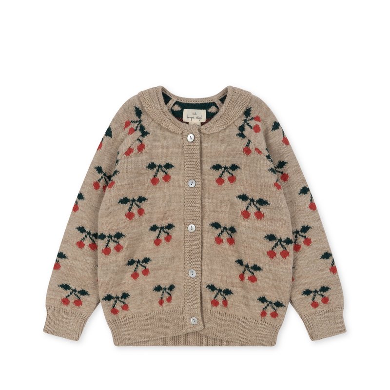  Konges Slojd Belou cherry knit cardigan The Little Ones